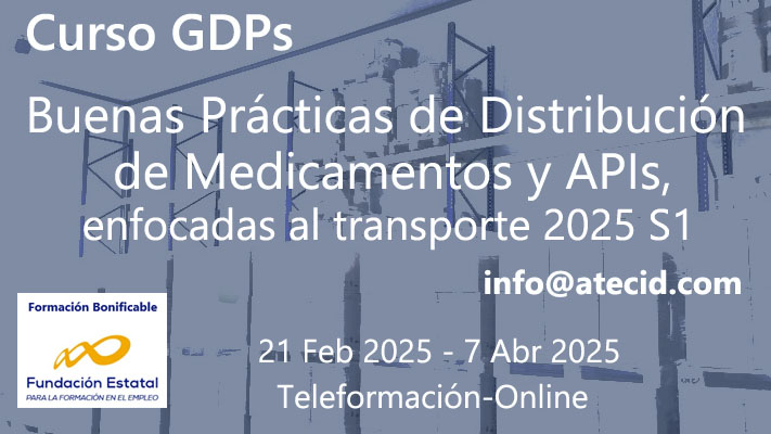 Curso de buenas prácticas de distribución de medicamentos y API, enfocadas al transporte 2025 S1