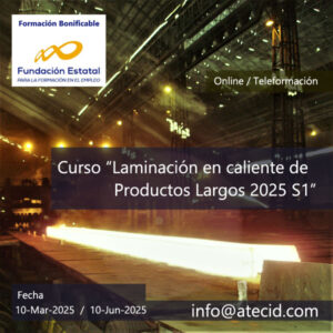 Curso online de laminación en caliente de productos largos 2025-S1