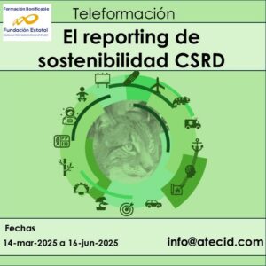 Curso de Reporting de sostenibilidad CSRD en madalidad teleformación, 120 h bonificable